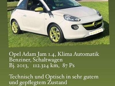 Weiß Gebraucht 2013 Opel Adam Jam Kleinwagen | 6.333 € (Fairer Preis)