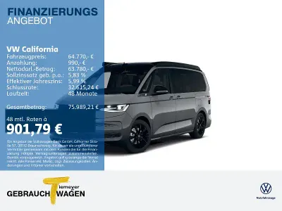 Neu VW California Beach 150 PS (110 kW) 2026 Grau Van