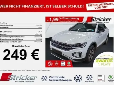 Gebraucht VW T-Roc Cabriolet Goal 116 PS (85 kW) 2025 Pure white schwarz Cabrio