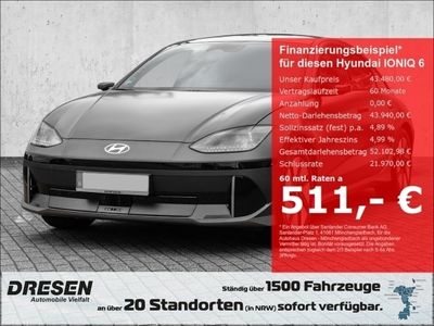 gebraucht Hyundai Ioniq 6 77,4 kWh Batt. UNIQ-Paket/Leder/Navi/digitale Aussenspiegel
