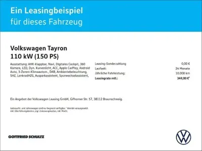 Usata VW Tayron Life 150 CV (110 kW) 2025 Bianco SUV