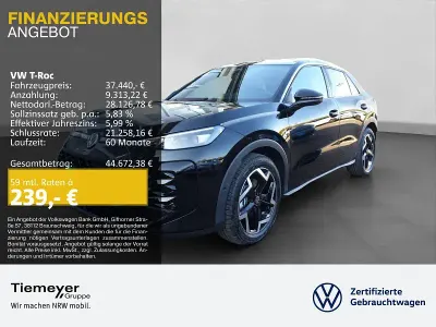 Nowe VW T-Roc R-line 150 KM (110 kW) 2026 Czarny SUV