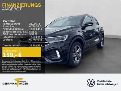 Gebraucht VW T-Roc R-line 110 PS (80 kW) 2023 Schwarz SUV