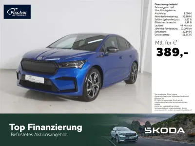 Brugt Skoda Enyaq iV SportLine 210 kW (286 HK) 2024 Blå SUV