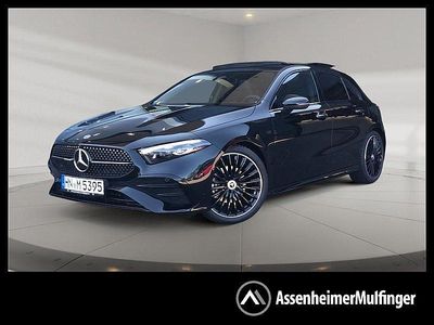Metalliclack kosmosschwarz Gebraucht 2024 Mercedes A200 AMG line Limousine | 35.380 € (Teuer)