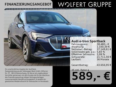 Gebraucht Audi e-tron Sportback S-Line 300 kW (408 PS) 2022 Blau SUV