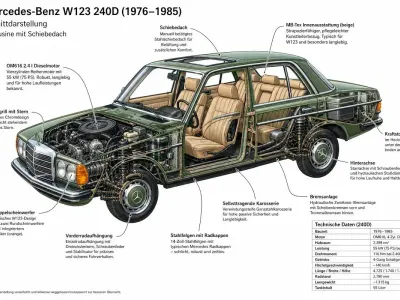 Gebraucht Mercedes 240 65 PS (47 kW) 1978 Grün Limousine