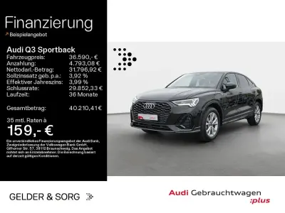 Gebraucht Audi Q3 Sportback S-Line 150 PS (110 kW) 2025 Schwarz SUV