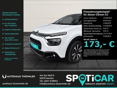 Gebraucht Citroën C3 PureTech 110 PS (80 kW) 2024 Weiß Kleinwagen