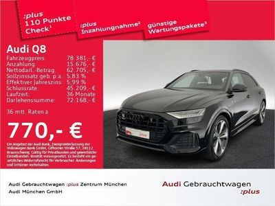 Gebraucht Audi Q8 S-Line 286 PS (210 kW) 2023 Mythosschwarz metallic SUV