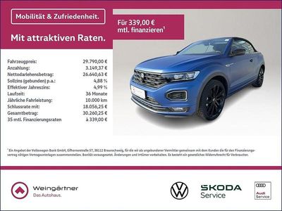 Gebraucht VW T-Roc Cabriolet Beats 150 PS (110 kW) 2022 Blau Cabrio
