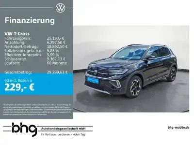 Gebraucht VW T-Cross R-line 150 PS (110 kW) 2025 Schwarz SUV