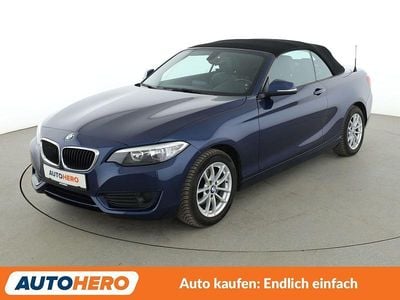 Usata BMW 218 Basis 136 CV (100 kW) 2016 Blu Cabrio