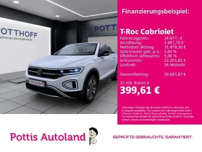 Gebraucht VW T-Roc Cabriolet 150 PS (110 kW) 2025 Weiß Cabrio