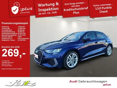 Gebraucht Audi A3 S-Line 150 PS (110 kW) 2023 Navarrablau metallic Limousine