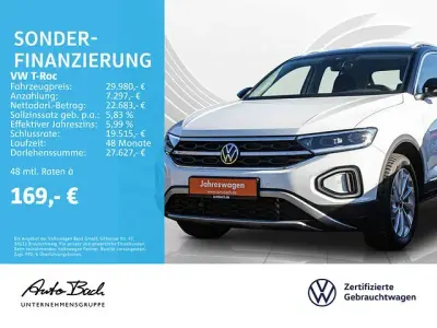 Gebraucht VW T-Roc Style 150 PS (110 kW) 2024 Pure white schwarz SUV