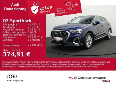 Navarrablau metallic Gebraucht 2025 Audi Q3 Sportback S-Line SUV | 41.370 € (Guter Preis)