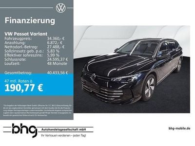 Gebraucht VW Passat Business 204 PS (150 kW) 2025 Grenadillschwarz metallic Kombi