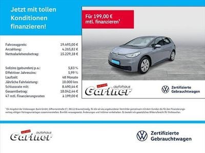 Gebraucht VW ID.3 Pro 106 kW (145 PS) 2022 Mondsteingrau schwarz Kleinwagen