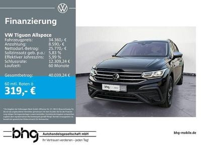 Gebraucht VW Tiguan Allspace Life 150 PS (110 kW) 2024 Schwarz SUV