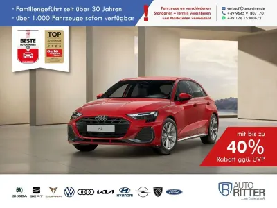 Nowe Audi A3 S-Line 150 KM (110 kW) 2026 Czerwony Sedan/Limuzyna