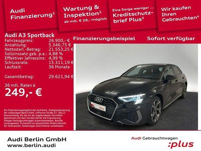 Mythosschwarz metallic Gebraucht 2022 Audi A3 Sportback e-tron S-Line Kleinwagen | 26.900 € (Fairer Preis)