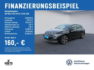 Gebraucht VW Golf VIII Style 190 PS (139 kW) 2022 Schwarz Limousine