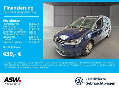 Second-hand VW Sharan Comfortline 150 CP (110 kW) 2019 Albastru Monovolum