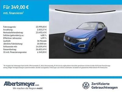Gebraucht VW T-Roc Cabriolet R-line Edition 150 PS (110 kW) 2021 Blau Cabrio