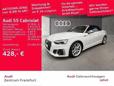 Gebraucht Audi S5 Cabriolet Sport 354 PS (260 kW) 2023 Arkonaweiß/verdeck schwarz Cabrio