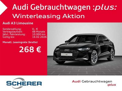 Mythosschwarz metallic (metallic) Gebraucht 2025 Audi A3 Ambiente Limousine | 30.990 € (Guter Preis)