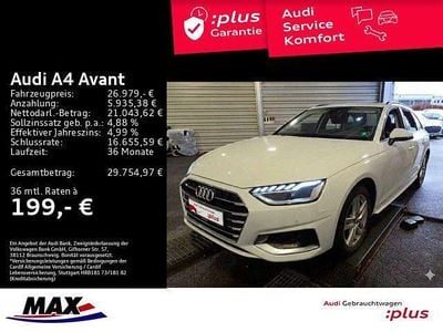 Gebraucht Audi A4 Advanced Plus 204 PS (150 kW) 2022 Gletscherweiß metallic Kombi