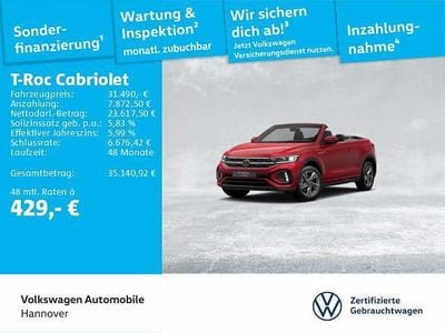 Gebraucht VW T-Roc Cabriolet R-line 150 PS (110 kW) 2025 Rot Cabrio
