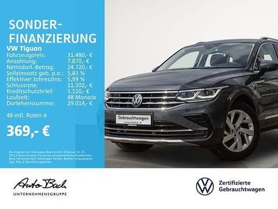 Grau (delfingrau metallic) Gebraucht 2023 VW Tiguan Elegance SUV | 30.980 € (Fairer Preis)