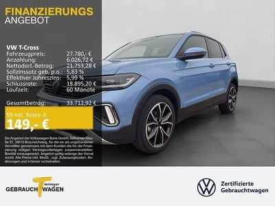 Neu VW T-Cross Style 150 PS (110 kW) 2025 Blau SUV