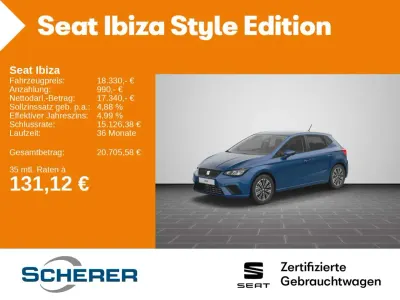 Brugt Seat Ibiza Style 116 HK (85 kW) 2024 Blå Hatchback