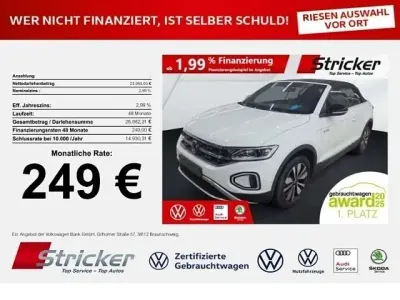 Gebraucht VW T-Roc Cabriolet Goal 116 PS (85 kW) 2025 Pure white schwarz Cabrio