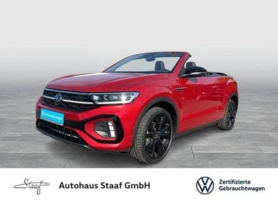 Gebraucht VW T-Roc Cabriolet R-line 150 PS (110 kW) 2023 Kings red metallic schwarz Cabrio