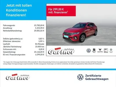 Usata VW T-Roc R-line 150 CV (110 kW) 2023 Rosso SUV