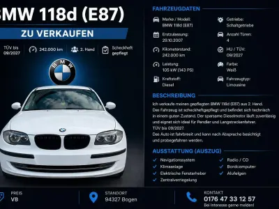 Gebraucht BMW 118 143 PS (105 kW) 2009 Weiß Kleinwagen