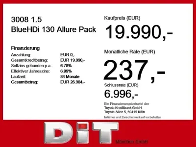 Gebraucht Peugeot 3008 131 PS (96 kW) 2022 Blau SUV
