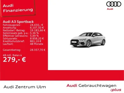 Gebraucht Audi A3 S-Line 110 PS (80 kW) 2023 Ibisweiß Limousine