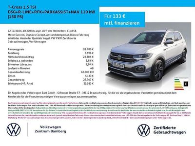 Silber Gebraucht 2023 VW T-Cross R-line SUV | 28.480 €
