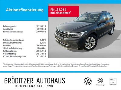 Grau Gebraucht 2022 VW Tiguan Life SUV | 20.989 € (Fairer Preis)