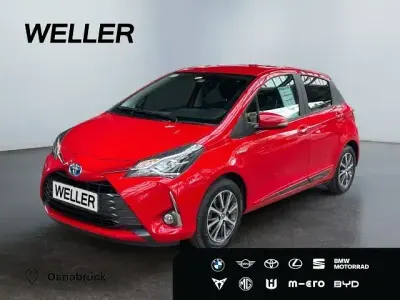 Brugt Toyota Yaris Hybrid Club 101 HK (74 kW) 2019 Rød Hatchback
