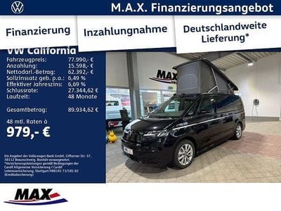 Neu VW California Beach 150 PS (110 kW) 2025 Schwarz Van
