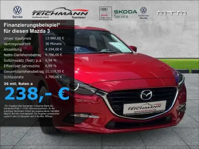 Używany Mazda 3 Sports-Line 120 KM (88 kW) 2017 Czerwony Hatchback