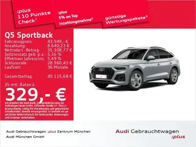 Gebraucht Audi Q5 Sportback S-Line 286 PS (210 kW) 2022 Florettsilber metallic SUV