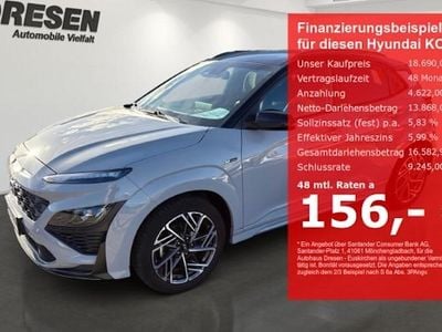 Gebraucht Hyundai Kona N Line 120 PS (88 kW) 2021 Schwarz SUV