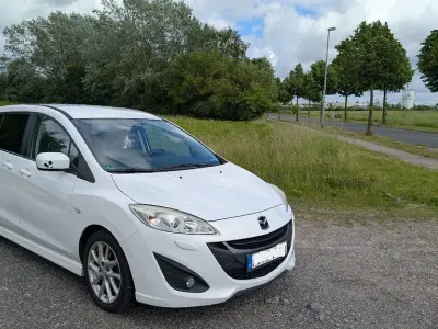 Gebraucht Mazda 5 Sports-Line 150 PS (110 kW) 2012 Weiß Van / Kleinbus